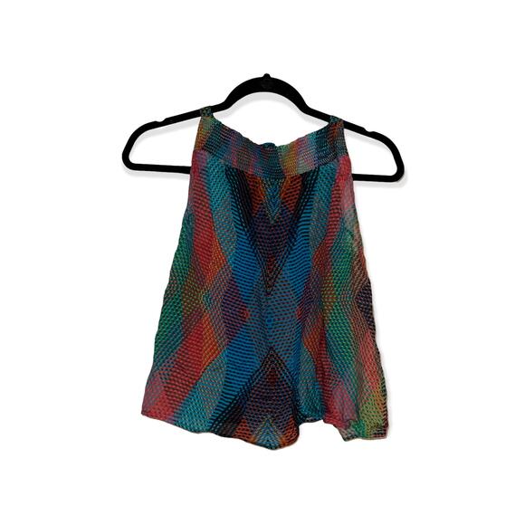 Anthropologie Conditions Apply Multicolor Prismatic Halter Top size Medium NWT - Picture 2 of 5